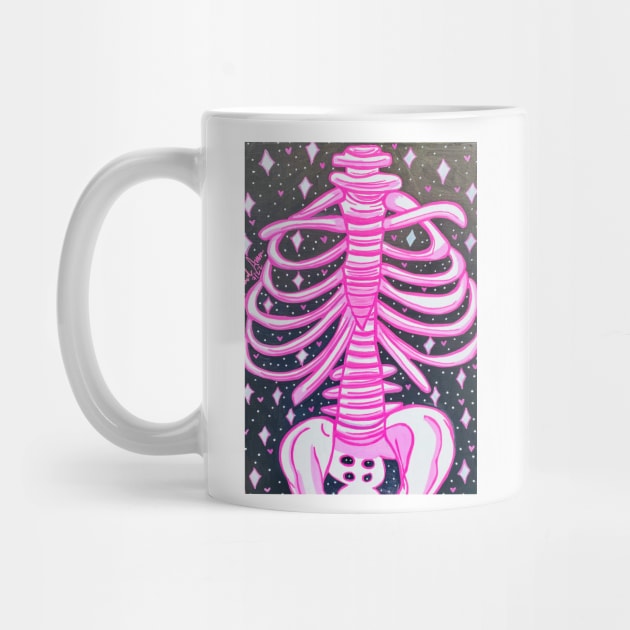 Pink Ribcage by Stay Weird Studio Art